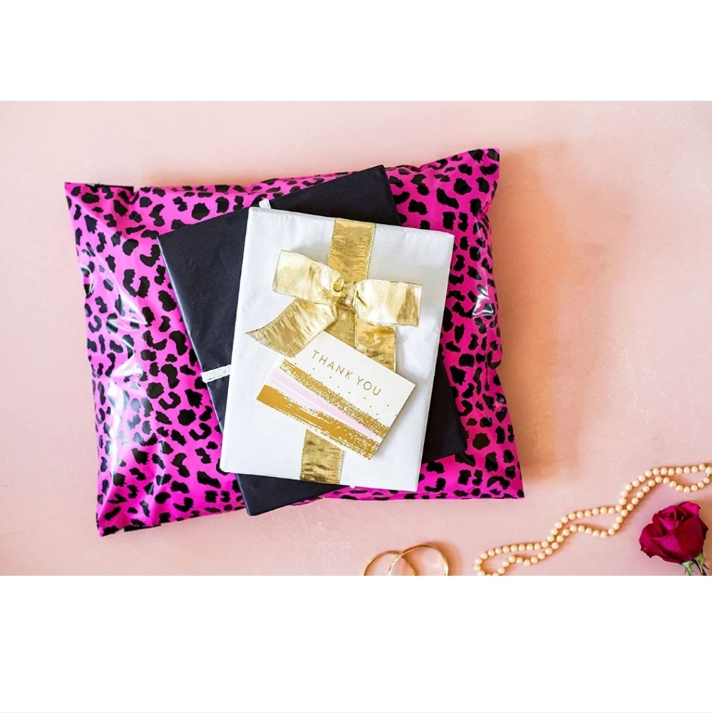 8 XL 16x22 " XXL Poly Mailers Hot Pink Cheetah - Picture 3 of 8